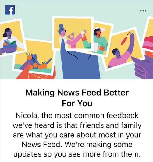 Facebook feeds are changing